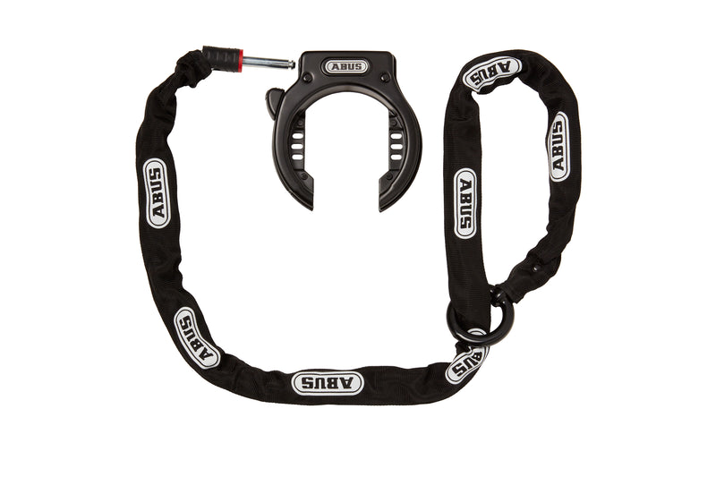 ABUS Adaptor chain shown connected to the RadCity Wheel Lock by ABUS