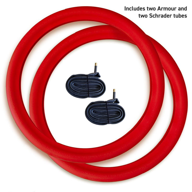 Two tannus bicycle tire liners and two tubes