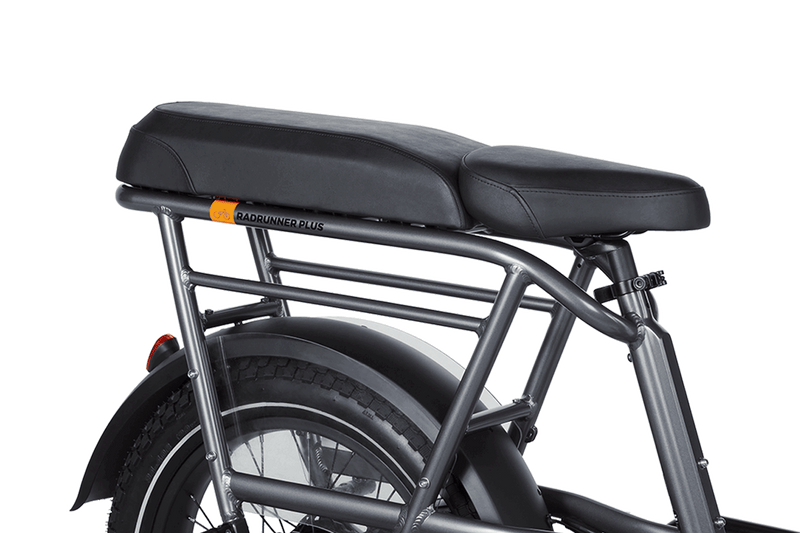 Passenger package shown installed on a RadRunner 3 Plus electric bike